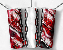 Load image into Gallery viewer, Red White and Black Milky Way with Stained Glass Border Blank