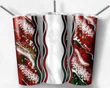 Load image into Gallery viewer, Red White and Green Milky Way with Stained Glass Border Blank