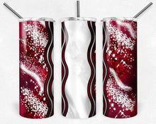 Load image into Gallery viewer, Red and White Milky Way with Stained Glass Border Blank