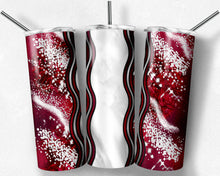 Load image into Gallery viewer, Red and White Milky Way with Stained Glass Border Blank