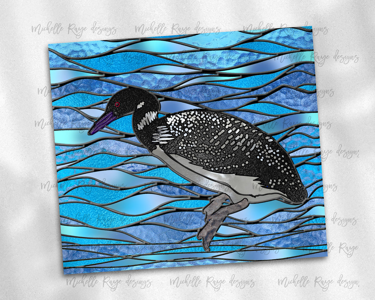 Loon Bird Stained Glass – Michelle Raye Designs