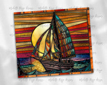 Load image into Gallery viewer, Sailboats and Anchor stained glass, Nautical Bundle
