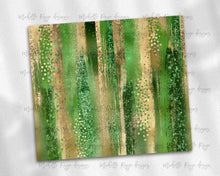 Load image into Gallery viewer, Green and Gold Brush Strokes