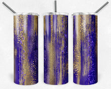 Load image into Gallery viewer, Purple and Gold Brush Strokes