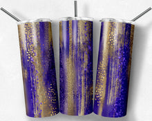 Load image into Gallery viewer, Purple and Gold Brush Strokes
