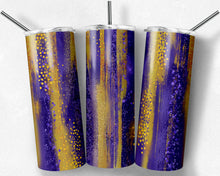Load image into Gallery viewer, Purple and Yellow Gold Brush Strokes