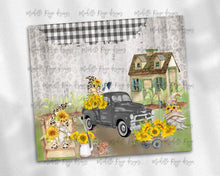 Load image into Gallery viewer, Sunflower Gnomes with Leopard Print and Gingham on Wood