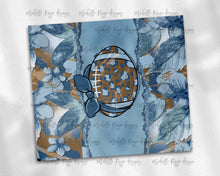 Load image into Gallery viewer, Teal Floral Tears with Leopard Print Football
