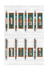 Load image into Gallery viewer, 2023 Graduation Teal and Orange Pen Wraps Set 4