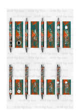 Load image into Gallery viewer, 2023 Graduation Teal and Orange Pen Wraps Set 1