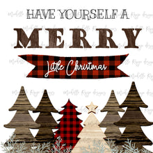 Load image into Gallery viewer, Buffalo Plaid & Wood Have Yourself a Merry Little Christmas