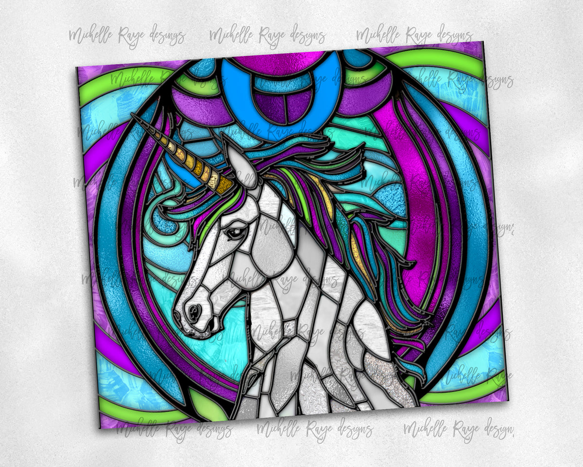 Unicorn Stained Glass – Michelle Raye Designs