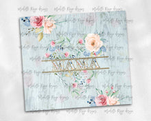 Load image into Gallery viewer, Mama Spring Floral Heart on Wood Grain