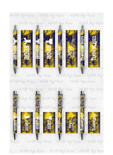 Load image into Gallery viewer, 2023 Graduation Yellow and Blue Pen Wraps Set 3