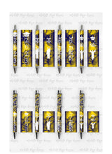 Load image into Gallery viewer, 2023 Graduation Yellow and Blue Pen Wraps Set 5