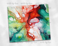 Load image into Gallery viewer, Alcohol Ink Green Red