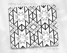 Load image into Gallery viewer, Black and White Aztec Pattern