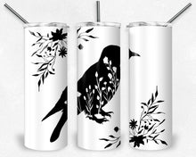 Load image into Gallery viewer, Black and White Crow flowers