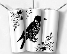 Load image into Gallery viewer, Black and White Crow flowers