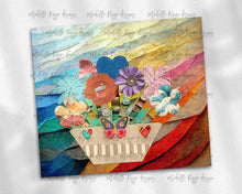 Load image into Gallery viewer, Fabric and Button Flower Bouquet