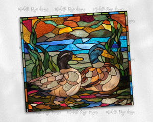 Ducks Stained Glass