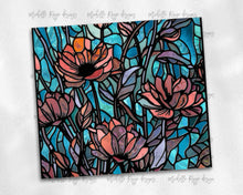 Load image into Gallery viewer, Fall Flowers Stained Glass Design