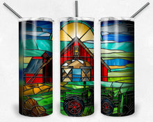 Load image into Gallery viewer, Farm and Tractor Stained Glass