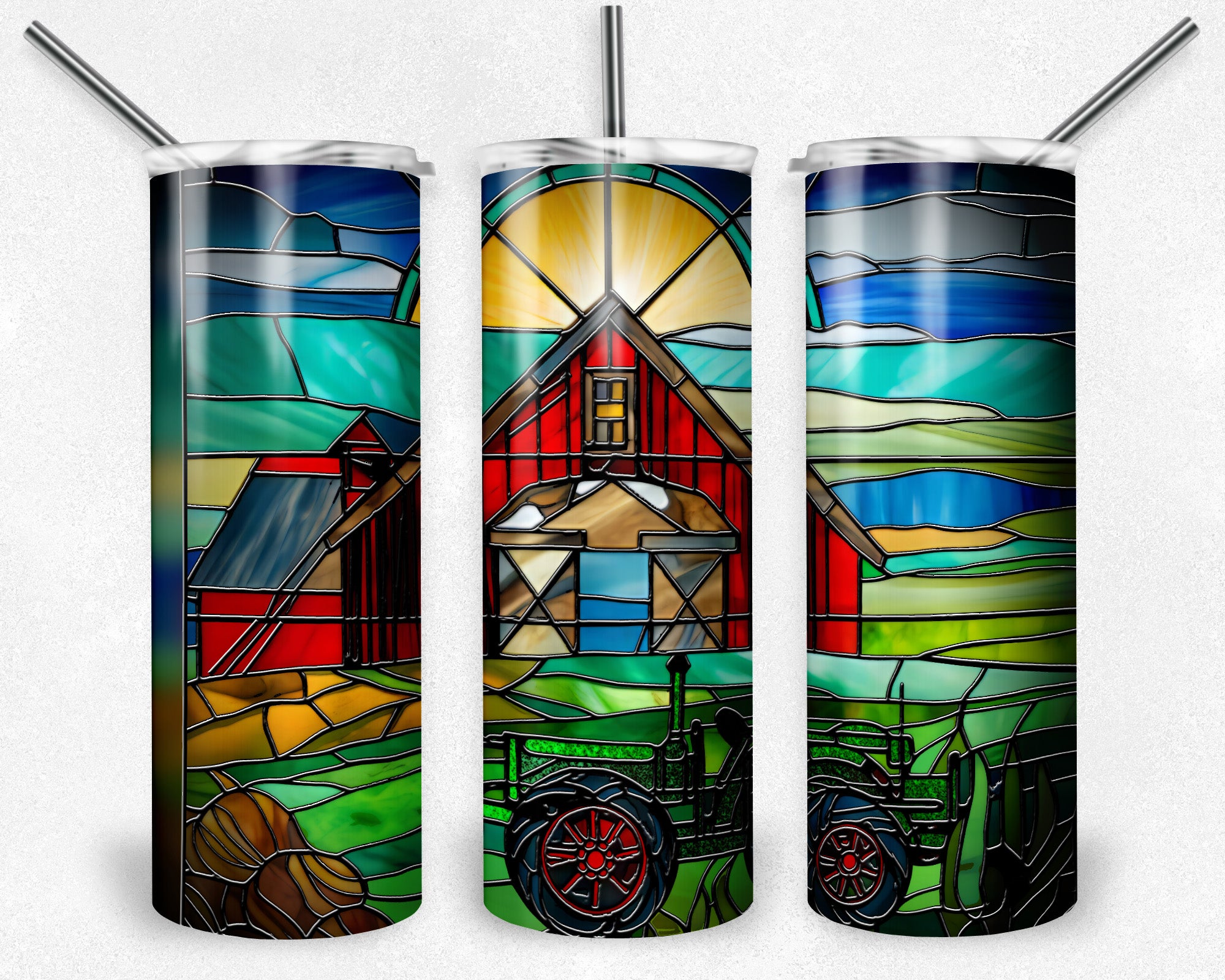 Farm and Tractor Stained Glass – Michelle Raye Designs farm-and-tractor-stained-glass-michelle-raye-designs