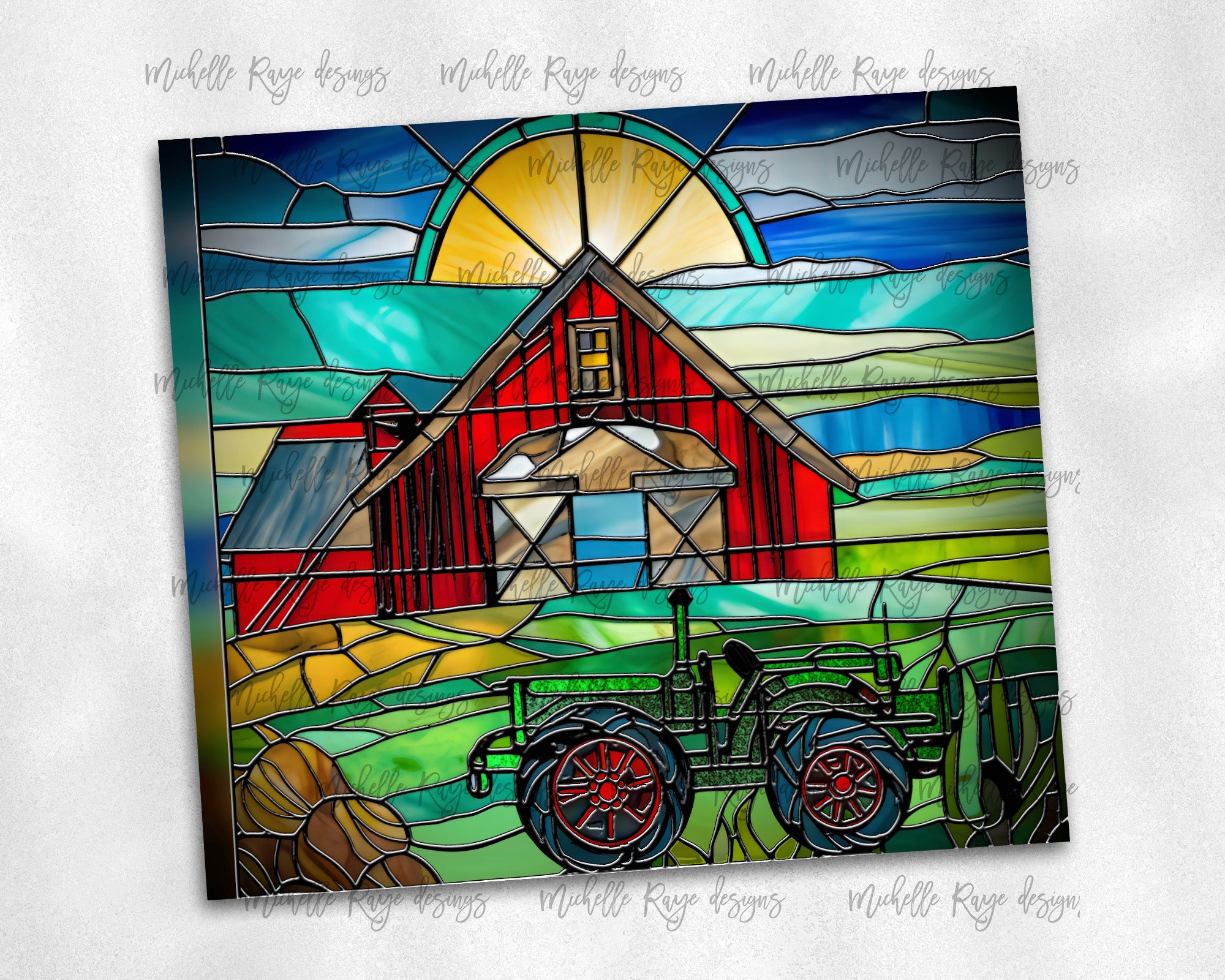 Printable Tractor Stain Glass Pattern Printable Tractor Stain Glass Pattern