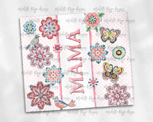Load image into Gallery viewer, MAMA Flower Glitter Sticker Design