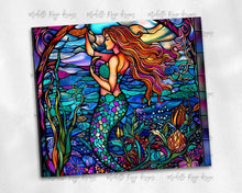Load image into Gallery viewer, Mermaid under the sea Stained Glass
