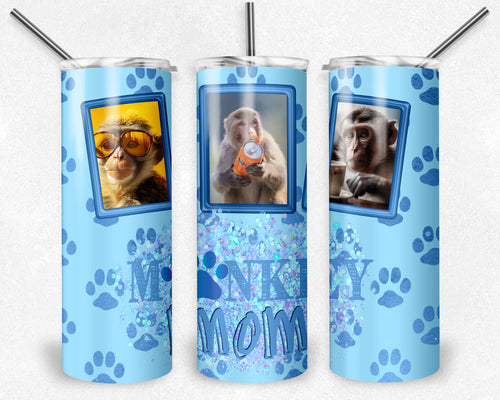 Blue Monkey Mom with Picture Frames
