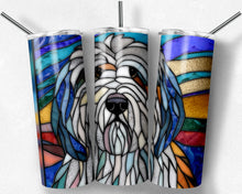 Load image into Gallery viewer, Old English Sheepdog stained glass dog