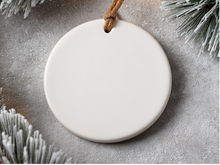 Load image into Gallery viewer, 3 inch Ceramic ornament add any Picture and small text