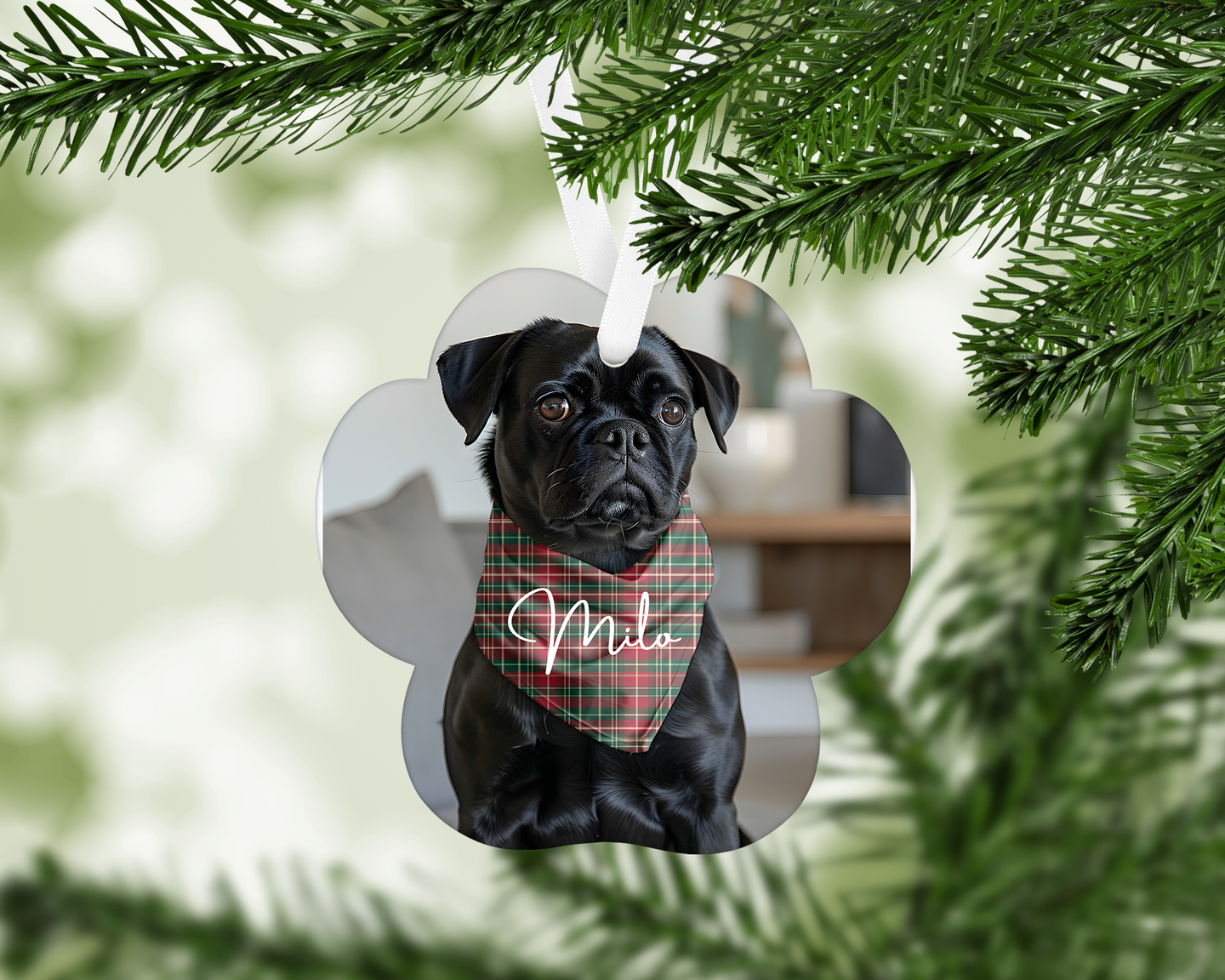 Metal Pawprint Ornament