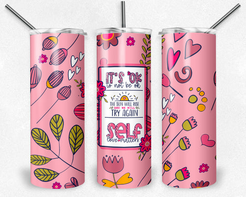 Inspiration, Affirmation Pink doodle Flowers