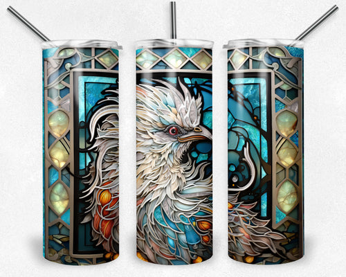 Silkie Chicken Stained Glass