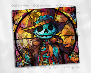 Halloween Scarecrow Stained Glass Design