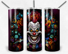 Load image into Gallery viewer, Halloween Spooky Clown Stained Glass Design