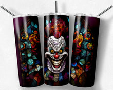 Load image into Gallery viewer, Halloween Spooky Clown Stained Glass Design
