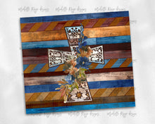 Load image into Gallery viewer, Wooden cross in fall colors