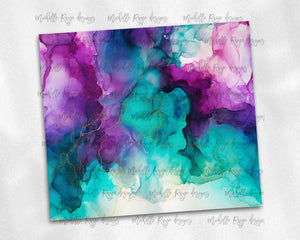 Alcohol Ink Purple Teal