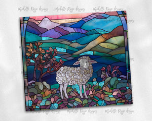 Babydoll Sheep Stained Glass