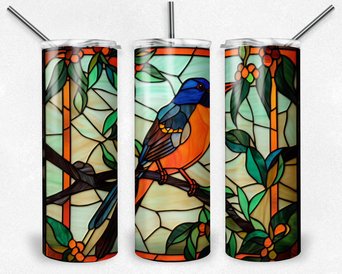 Baltimore Oriole Stained Glass