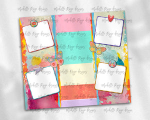 Bright Paint and Butterflies with 4 frames