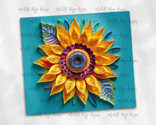 Load image into Gallery viewer, Quilled Sunflower Tumbler Design