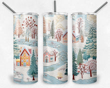 Load image into Gallery viewer, Christmas Winter Village Embroidered Design