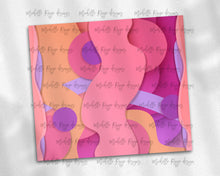 Load image into Gallery viewer, Paper Cut Design with blank for name - Coral, Purple and Pink - Matching Alphabet Sold Separately