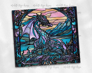 Purple Dragon Stained Glass