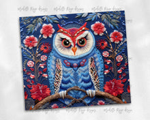 Load image into Gallery viewer, Owl and Flowers Embroidered Design